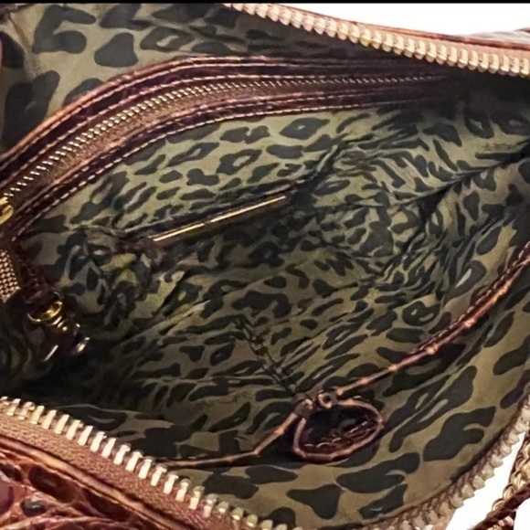 REBECCA MINKOFF Brown Croc MAC Embossed Chain Bag 💎EUC💎 MSRP $298 - Picture 10 of 14